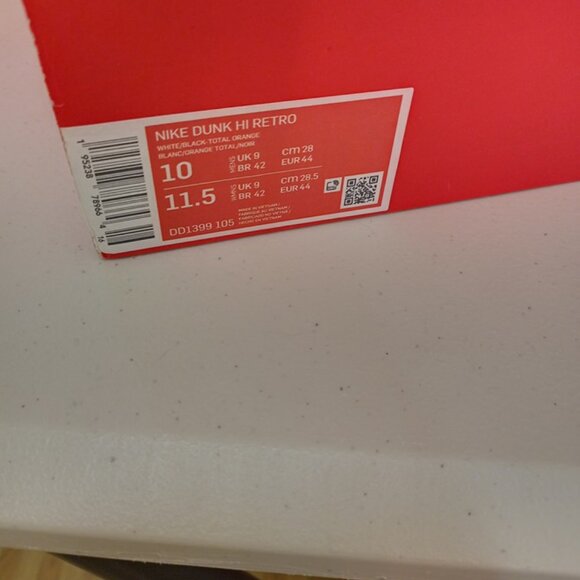 Size 10 - Nike Dunk High Black White - Picture 6 of 6